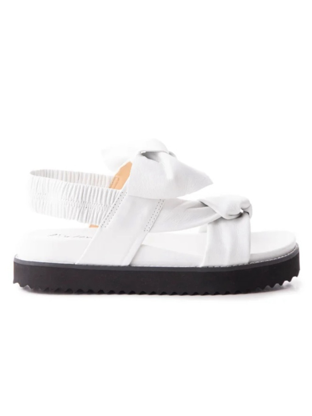 NEW L’Intervalle Atlantis White Leather Bow & Knot Detail Sandals Size 39